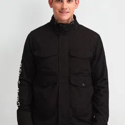 U.S. Polo Assn. Denim Co. Men Stand Collar Typography Printed Casual Bomber Jacket-image-44