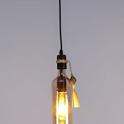 GAUVIK Black & Transparent Glass Ceiling Lamp-3