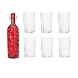 SOMIL Red Glass Airtight Can Bottle-image-82