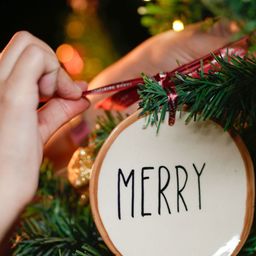 ArteCasa White & Brown Merry Festive Ornament-image-24