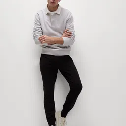 Marks & Spencer Men Cotton Mid Rise Regular Fit Joggers-image-99