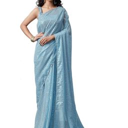 DAATAR Embellished Pure Georgette Saree-image-66