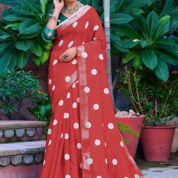 KALINI Polka Dot Zari Saree-24
