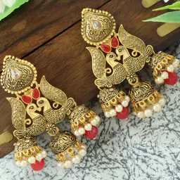 Bhagya Lakshmi Metal Earrings-image-85