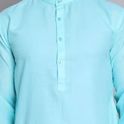 Jompers Men Solid Kurta with Pyjama image 5