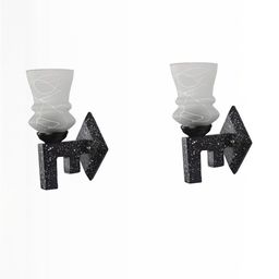 1ST TIME White Set of 2 Printed Glass Wall Lamp-picture-43