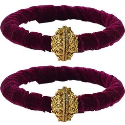 Vidhya Kangan Purple Brass Bangles-image-32