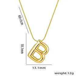DressBerry Gold-Plated Stainless Steel Anti-Tarnish B Alphabet Letter Pendant & Chain image 4