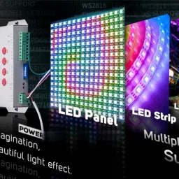 balrama T-1000S DC5-24v Programmable Pixel Controller RGB LED Strip Light with SD Card 30 A Step Dimmer image 3