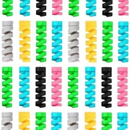 GetConnected 32 Pieces Mobile Charging & Earphones Wire (Multi Color) Cable Protector-image-2