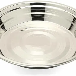Stainless Steel Heavy Atta Parat with Mirror Finish 32 cm Tray-21