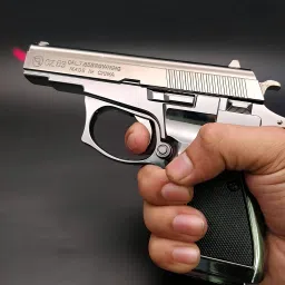 ® Heavy Z83 Vintage Half Cock Barrel Metal Body Gun Shape Jet Flame Windproof Z83 Gun Lighter | Windproof Flame Gun Shape | Barrel Pull Back System Pocket Lighter-16