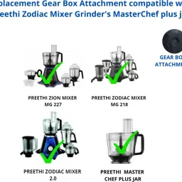 touch n feel Replacement Gearbox Attachment compatible with Preethi Zodiac MasterChefplus jar Mixer Blender Blade image 2