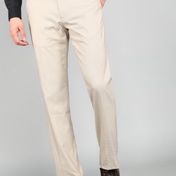 louis philippe Men Regular Fit Beige Polyester Trousers-picture-18
