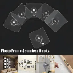bkc Wall Hooks For Photo Frames, 10 Pack Hooks For Wall Without Drilling Hook 10 image 2