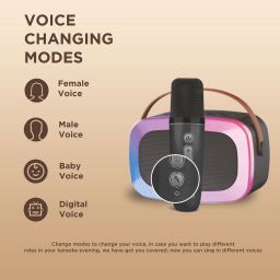 Inbase Boombox Bluetooth Speaker with Wireless Karaoke Mic, 5 Hrs Playtime, Portable 6 W Bluetooth Speaker image 5