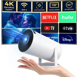 Torexo HY300 Freestyle FHD Android 11 WiFi 6/BT 5.0 1GB/8GB 180° Rotation Auto Keystone (4500 lm / 1 Speaker / Wireless / Remote Controller) Projector-image-43
