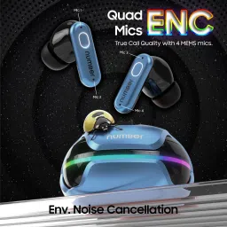 number Super Buds 999 40dB ANC Gaming TWS Earbuds,4 Mic ENC, 35ms Low Latency,2xPairing Bluetooth Headset image 5
