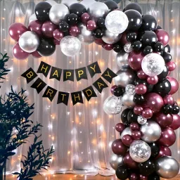 Solid Birthday Decoration Items Combo Kit Balloon Balloon-image-51