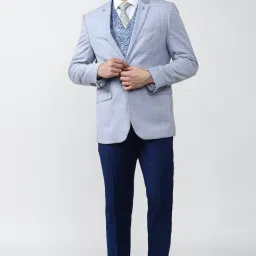 Men Single Breasted - 2 button Checkered Suit-picture-17