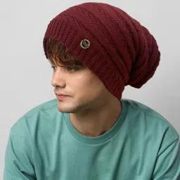 Solid, Self Design Beanie-23