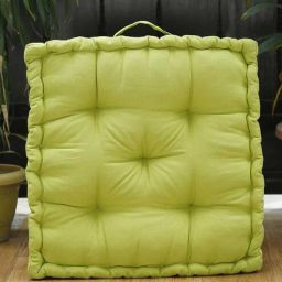 blanc9 Green Solid Cotton 24x24 Inches Floor Cushion-picture-6