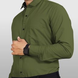 Men Regular Fit Solid Button Down Collar Formal Shirt-image-65