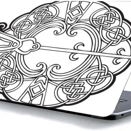 qth LINE ART LAP-0720 VINYL Reusable Laptop Skin Compatible for 15.6 inch-image-47