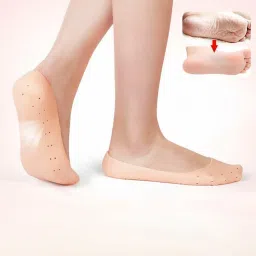 Full Foot Care Silicone Gel Heel Socks Foot Support-10