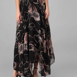 Women Printed Regular Brown Skirt-image-3