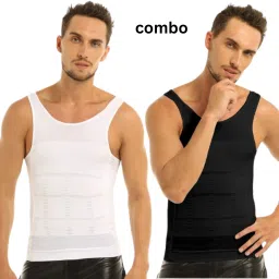 Premium Compression Tank Top Slimming Body Shaper Vest Tummy Control Undershirt Men Shapewear-image-36