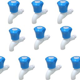 Pvc White Cobra Blue bib cock Taps pack10 pvc taps for bathroom standard size 1/2" - for hot & cold water bib tap Bib Tap Faucet-picture-18