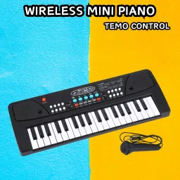 (Piano Keyboard) Toy with 37 Key, Recording and Mic, Adapter for DC Power Q433 (Piano Keyboard) Toy with 37 Key, Recording and Mic, Adapter for DC Power Q433 Analog Portable Keyboard-3