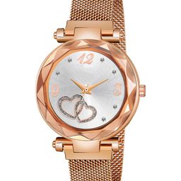 Gopal Shopcart Unisex Embellished Style Straps Analogue Watch GR_101 RoseGold Maganet-image-25
