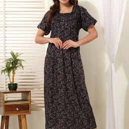 EASY MOM Printed Maxi Nightdress-image-99
