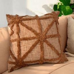 LUSHLYF Brown Set of 5 Quirky Square Cushion Covers-28