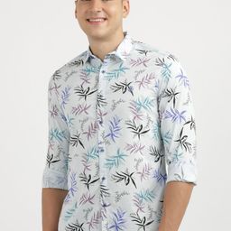 MaverIQ Men Slim Fit Floral Printed Spread Collar Cotton Casual Shirt-picture-26