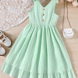 BAESD Colourblocked A-Line Dress-27