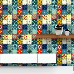 ArtzFolio Printed UV-Resistant Anti-Bacterial Abstract Tribal Boho Art Peel & Stick Wallpaper-image-54
