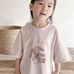 LULU & SKY Girls Graphic Printed Round Neck Drop-Shoulder Sleeves Cotton Boxy Fit T-shirt-13