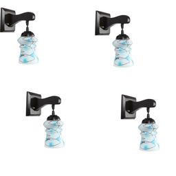 SOMIL Blue Glass Cylinder Printed Wall Lamps-image-104