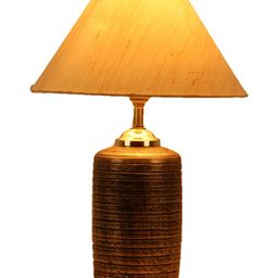 BrightDaisy Beige Terracotta Frusturical Shaped Table Lamp image 5