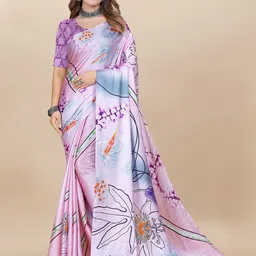 DIVASTRI Floral Satin Saree-picture-47