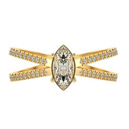 VALANOVA Women 18 Kt 925 Sterling Silver Lab Grown 0.64 CT Diamond Ring 1.92 gm-image-45