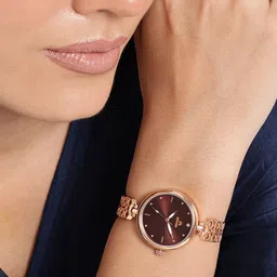 Anouk Women Brass Dial & Textured Straps Analogue Watch-picture-35