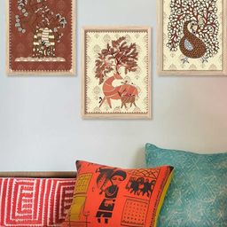 WALLLANE Brown 3Pc Wood Religious Wall Paintings-image-16