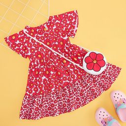 Pantaloons Junior Floral Print Fit & Flare Dress-image-28