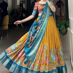 Aika Printed Ready to Wear Lehenga & Unstitched Blouse With Dupatta image 3
