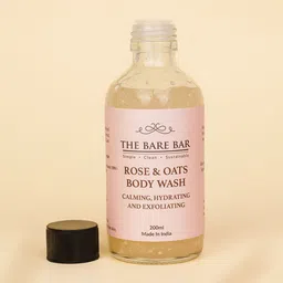 The Bare Bar Rose & Oats Calming, Hydrating & Exfoliating Body Wash- 200 ml image 3