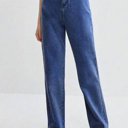 RIVI Women Jean Boyfriend Fit High-Rise Acid Wash Stretchable Jeans-image-91